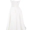 Mademoiselle witte tule midi-jurk