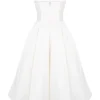 Mademoiselle witte tule midi-jurk