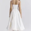 Mademoiselle witte tule midi-jurk