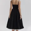 Mademoiselle zwarte fluwelen tule midi-jurk + Bolero’s