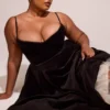 Mademoiselle zwarte fluwelen tule midi-jurk + Bolero’s