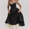 Mademoiselle zwarte midi-jurk van tule