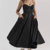 Mademoiselle zwarte midi-jurk van tule
