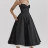 Mademoiselle zwarte midi-jurk van tule