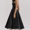 Mademoiselle zwarte midi-jurk van tule