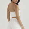 Mae witte short met broderie anglaise