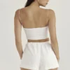 Mae witte short met broderie anglaise