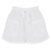 Mae witte short met broderie anglaise