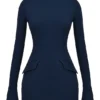 Mahalia Navy Mini Jurk