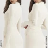 Mahalia Vintage crèmekleurige mini-jurk