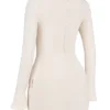 Mahalia Vintage crèmekleurige mini-jurk