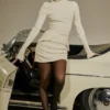 Mahalia Vintage crèmekleurige mini-jurk