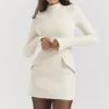 Mahalia Vintage crèmekleurige mini-jurk