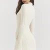 Mahalia Vintage crèmekleurige mini-jurk