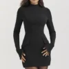 Mahalia zwarte mini-jurk