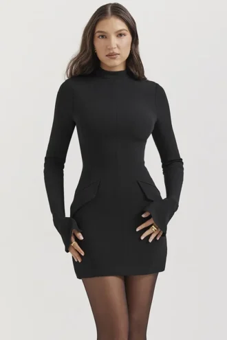 Mahalia zwarte mini-jurk