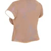 Maia Shimmer Cafe Au Lait Top met strik aan de voorkant