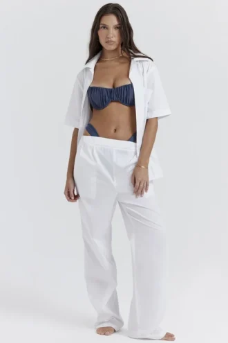 Reno witte broek met relaxte pasvorm