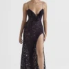 Malia Night Shade kanten maxi-jurk