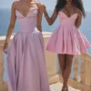 Mar Cotton Candy Twill strapless mini-jurk