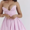 Mar Cotton Candy Twill strapless mini-jurk