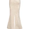 Mara ivoorkleurige metallic jacquard maxi-rok