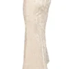 Mara ivoorkleurige metallic jacquard maxi-rok