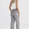 Mara zilverkleurige broek met metallic kant