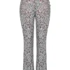 Mara zilverkleurige broek met metallic kant