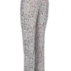 Mara zilverkleurige broek met metallic kant