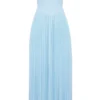 Marcella Ocean Blue geplooide maxi-jurk