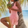 Marcia French roze mini-jurk met ruches