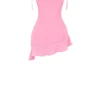 Marcia French roze mini-jurk met ruches