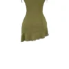 Marcia Olive mini-jurk met ruches