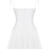 Marcy witte geplooide mini-jurk