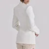 Margot Vintage ivoorkleurige mini-Shorts van geribbeld kant
