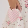 Marianella crèmekleurige mini-jurk van stretchkatoen met rozenprint