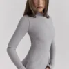 Marie-Louise Lichtgrijze Bodycon Maxi-jurk