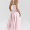 Marilyn Strawberry Shortcake Gingham Halter Midi Zomerjurk
