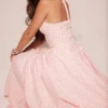 Marilyn Strawberry Shortcake Gingham Halter Midi Zomerjurk