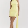 Marla Lemon halter mini-jurk