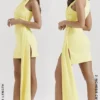 Marla Lemon halter mini-jurk