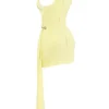 Marla Lemon halter mini-jurk