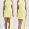 Marla Lemon halter mini-jurk