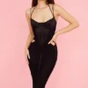 Maya Zwarte midi-jurk met ruches