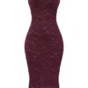 Melina Mulberry kanten midi-jurk
