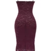 Melina Mulberry kanten midi-jurk