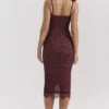 Melina Mulberry kanten midi-jurk