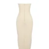 Mia Ecru halter maxi-jurk
