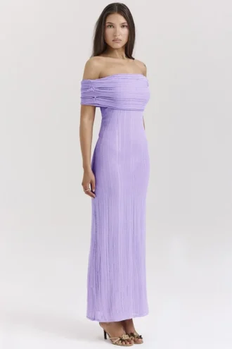 Micah Orchid Ladder Knit Maxi-jurk